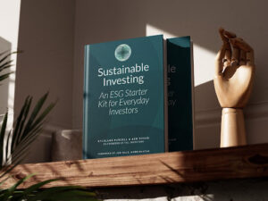 Sustainable Investing an ESG Starter Kit book on a shelf