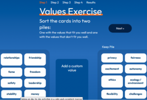 decorative think2perform Values exercise